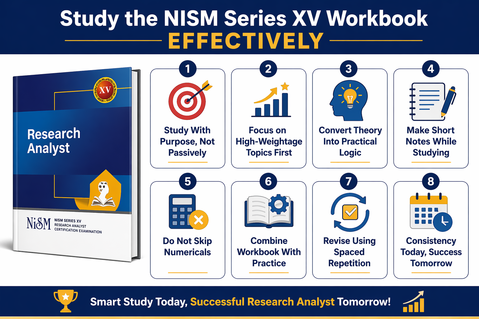 Study the NISM Series XV workbook effectively Infographic